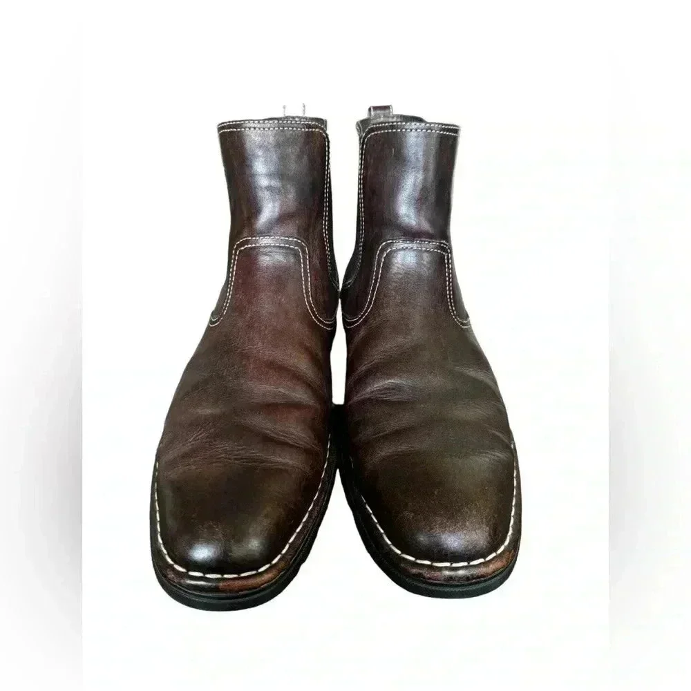 Cole Haan Brown Leather Chelsea Ankle Boot Mens Size 10M Pull On Casual Nikeair